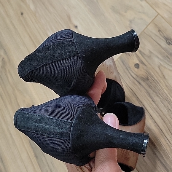 Kurt Geiger Black Mesh Closed Pointed Toe Heels - Picture 14 of 16